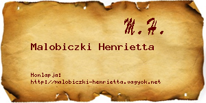 Malobiczki Henrietta névjegykártya